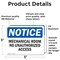 Signmission Mechanical Room No Unauthorized Access OSHA Notice Sign, Vinyl Decal, 5in W x 3.5in L, 2PK OS-2PACK-NS-D-35-L-15949 - alternate 5
